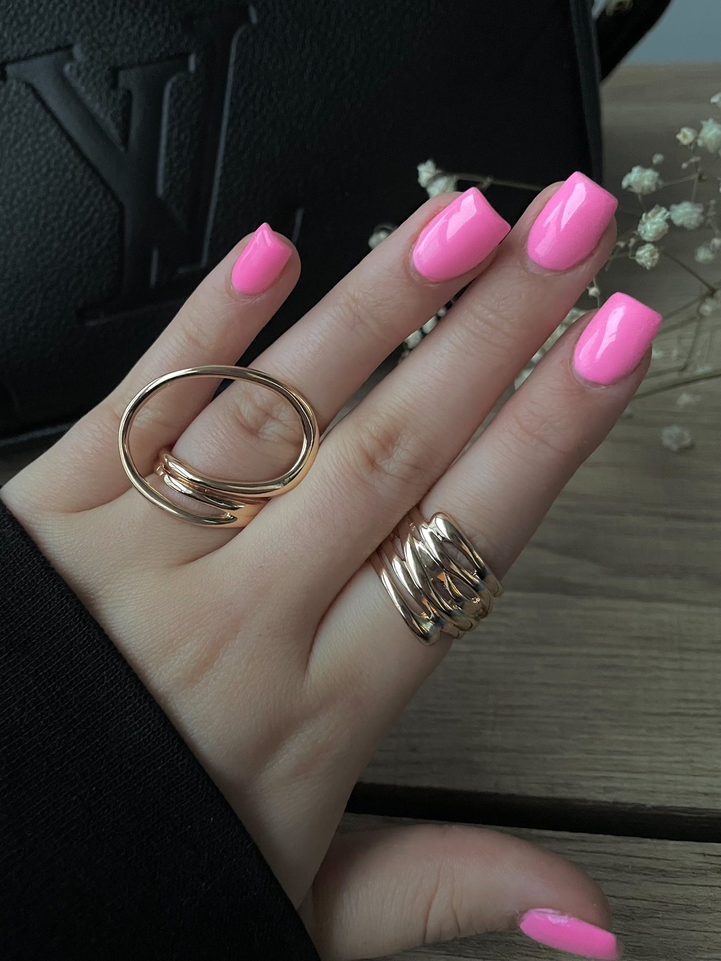 Adjustable Gold jewelry set, Irregular unique design Y2K stacking rings, geometric accessories, liquid metal jewelry bracelet