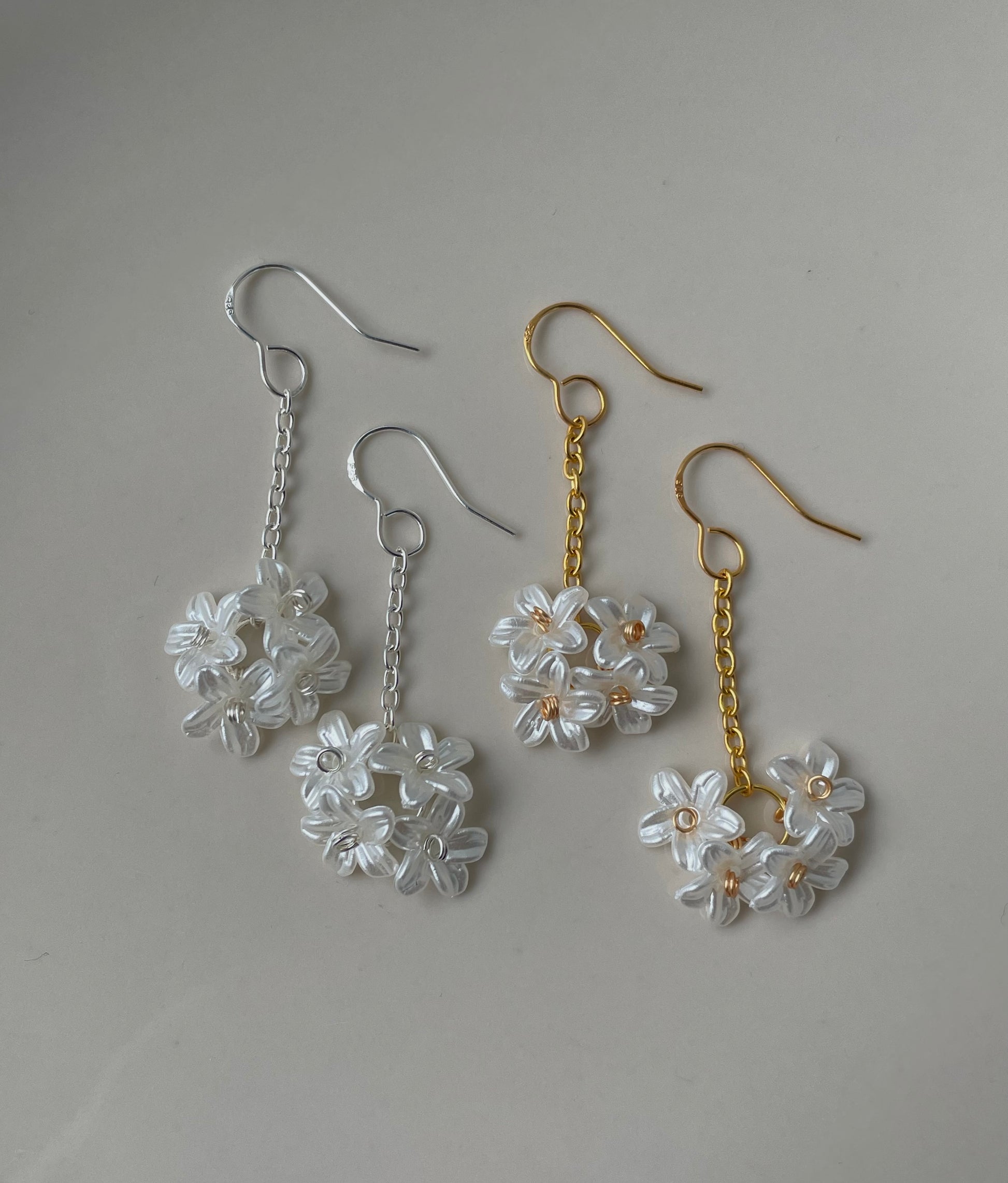 Elegant Flower Dangle Drop earrings, Floral earrings