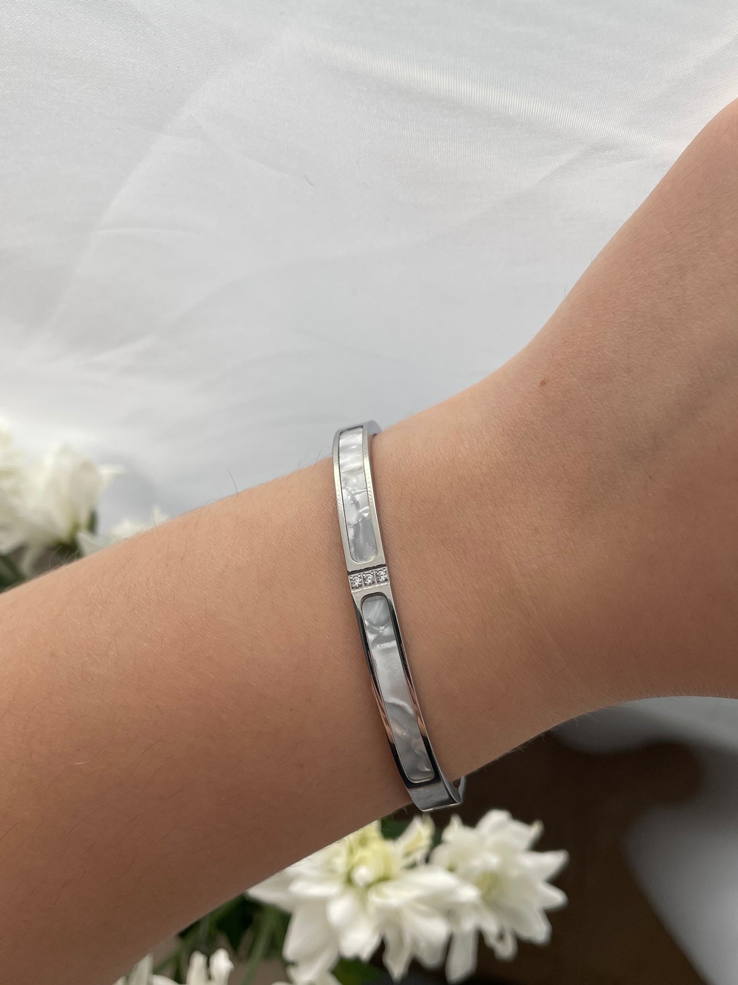 Classic Clip-On Bangle Bracelet, Stainless Steel, durable everyday jewelry