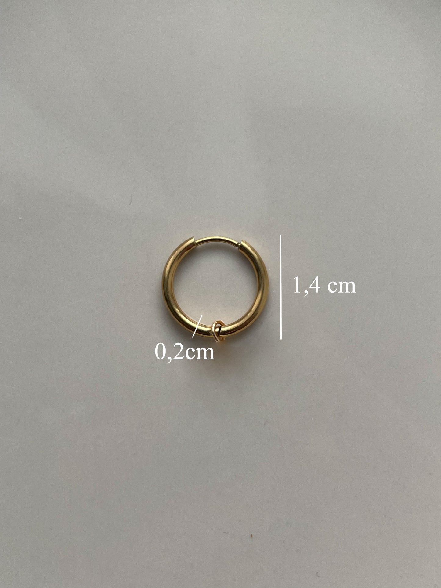 1,4 cm Stainless Steel Hoops Pair