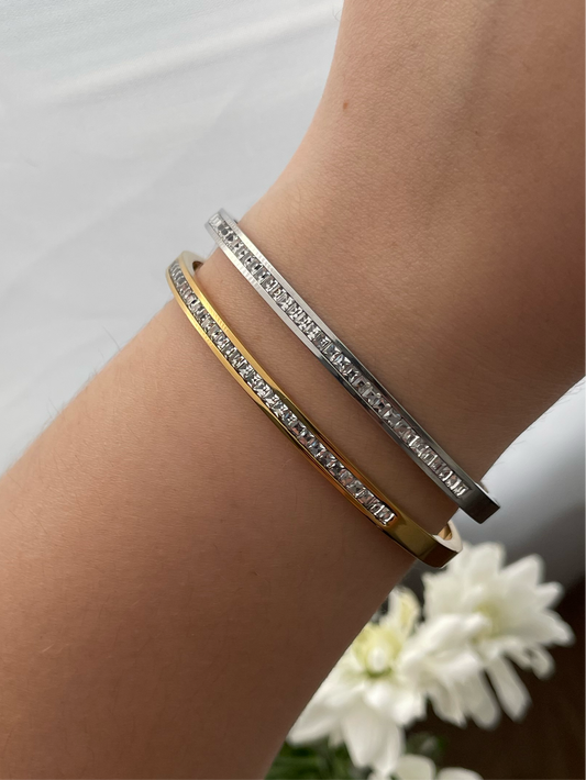 Classic Clip-On Bangle Bracelet, Stainless Steel, durable everyday jewelry