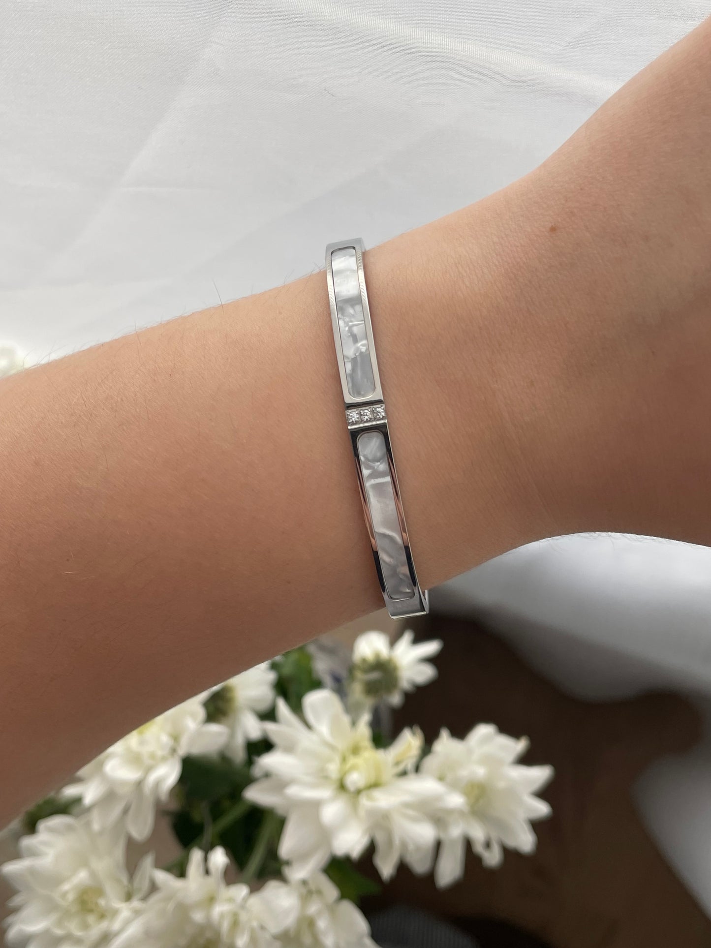 Classic Clip-On Bangle Bracelet, Stainless Steel, durable everyday jewelry