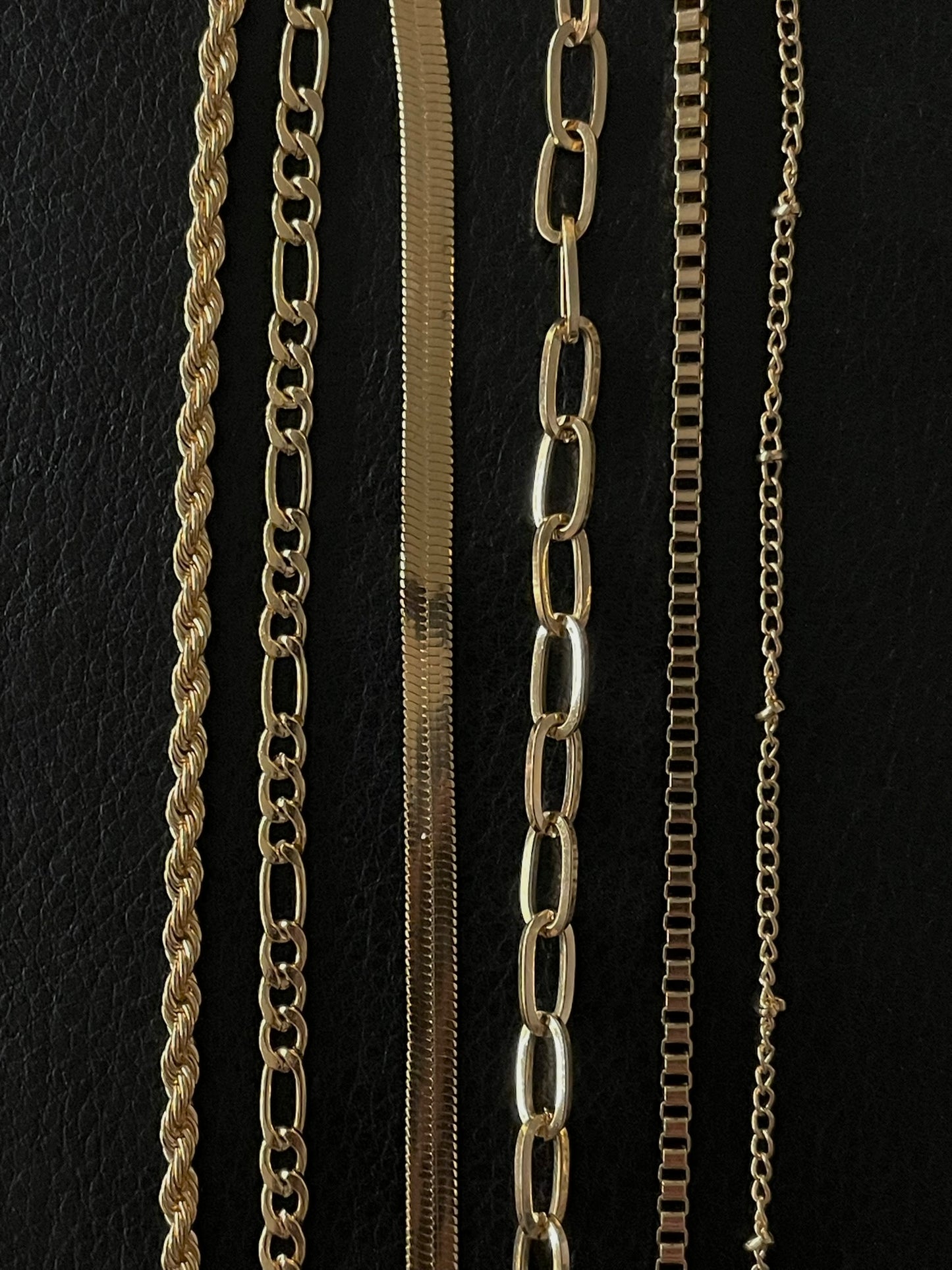 6 pcs Minimalist Bracelet Chains set, 14K Stack bracelet, everyday jewelry, layering bracelets